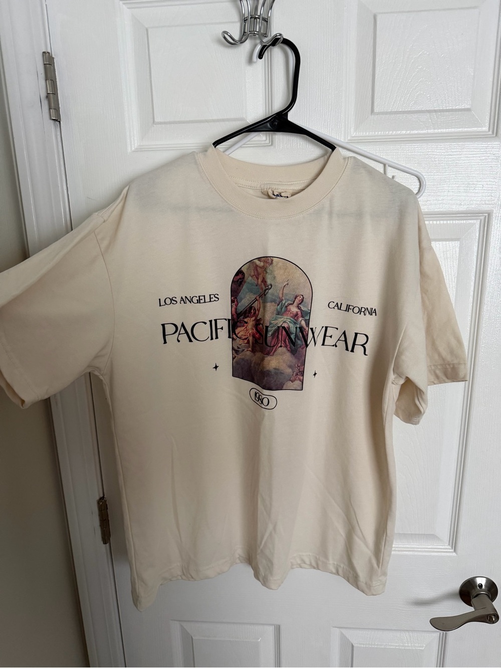 Pacific Sunwear Cream Graphic Short-Sleeve Tee